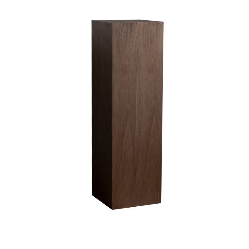 Contemporary Coffee Table Solid Wood Pedestal Coffee Cocktail Table 12"L x 12"W x 39.5"H Walnut Clearhalo 'Coffee & Accent Tables' 'Coffee Tables' 'coffee_tables' 'furn' 'furn_coffee_tables' 'Furniture' 'Living Room Furniture' 7057972
