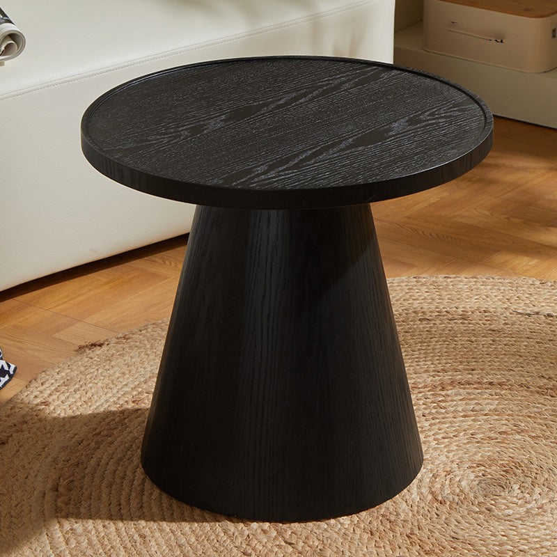 Contemporary Coffee Table Solid Wood Pedestal Coffee Cocktail Table 22"L x 22"W x 20"H Black Clearhalo 'Coffee & Accent Tables' 'Coffee Tables' 'coffee_tables' 'furn' 'furn_coffee_tables' 'Furniture' 'Living Room Furniture' 7057974
