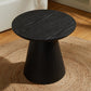 Contemporary Coffee Table Solid Wood Pedestal Coffee Cocktail Table 22"L x 22"W x 20"H Matte Black Clearhalo 'Coffee & Accent Tables' 'Coffee Tables' 'coffee_tables' 'furn' 'furn_coffee_tables' 'Furniture' 'Living Room Furniture' 7057979