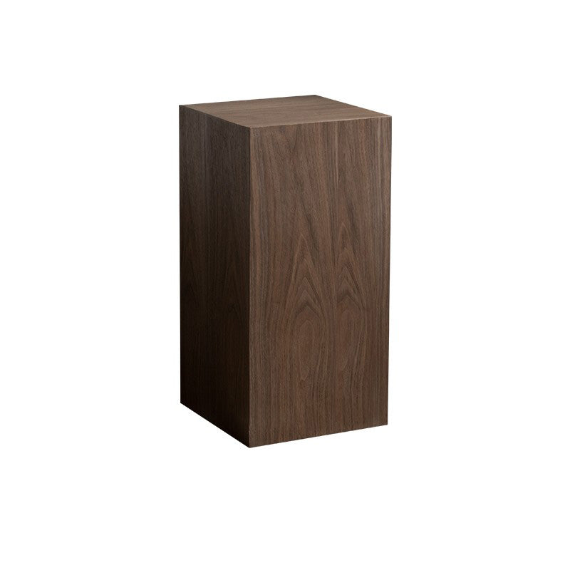 Contemporary Coffee Table Solid Wood Pedestal Coffee Cocktail Table 12"L x 12"W x 24"H Walnut Clearhalo 'Coffee & Accent Tables' 'Coffee Tables' 'coffee_tables' 'furn' 'furn_coffee_tables' 'Furniture' 'Living Room Furniture' 7057980