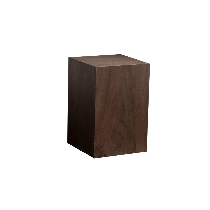 Contemporary Coffee Table Solid Wood Pedestal Coffee Cocktail Table 12"L x 12"W x 18"H Walnut Clearhalo 'Coffee & Accent Tables' 'Coffee Tables' 'coffee_tables' 'furn' 'furn_coffee_tables' 'Furniture' 'Living Room Furniture' 7057984