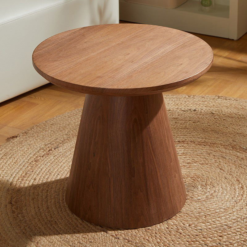 Contemporary Coffee Table Solid Wood Pedestal Coffee Cocktail Table 22"L x 22"W x 20"H Nut-Brown Clearhalo 'Coffee & Accent Tables' 'Coffee Tables' 'coffee_tables' 'furn' 'furn_coffee_tables' 'Furniture' 'Living Room Furniture' 7057986