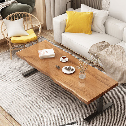 Tavolino da cocktail in slitta o caffè in legno massiccio contemporaneo