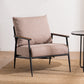 Industrial Solid Color Armchair Square Arms Accent Armchair for Living Room