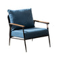 Industrial Solid Color Armchair Square Arms Accent Armchair for Living Room
