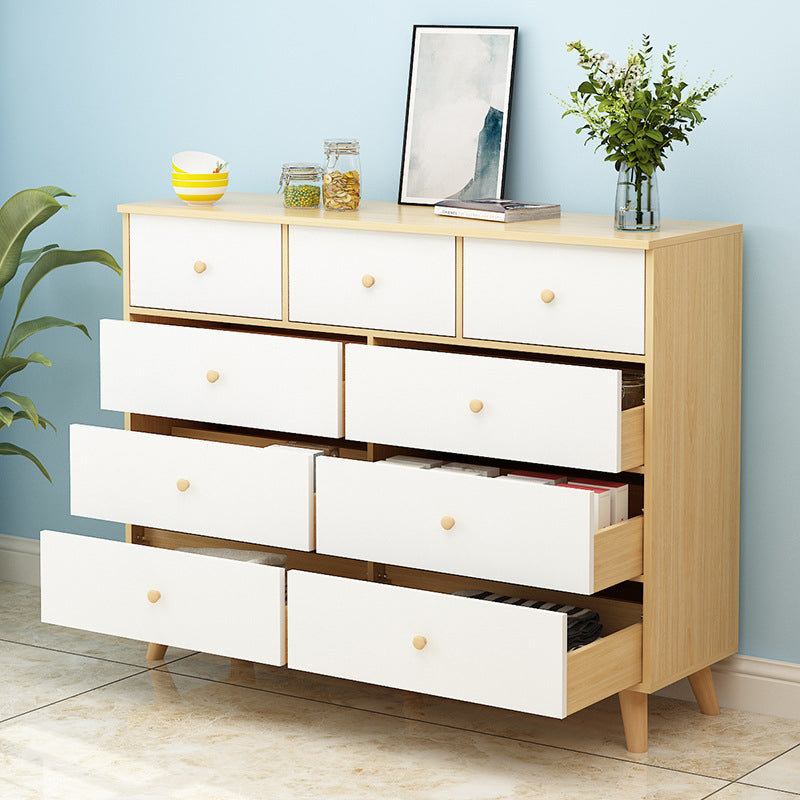 Commode de rangement contemporaine en bois avec 4/5/9 tiroirs