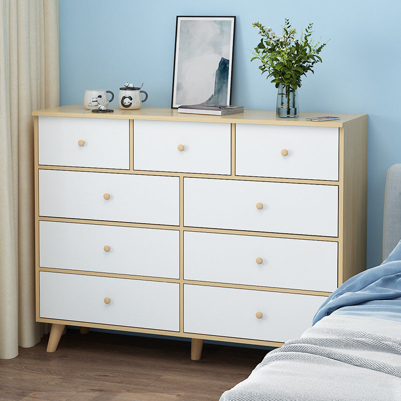 Commode de rangement contemporaine en bois avec 4/5/9 tiroirs