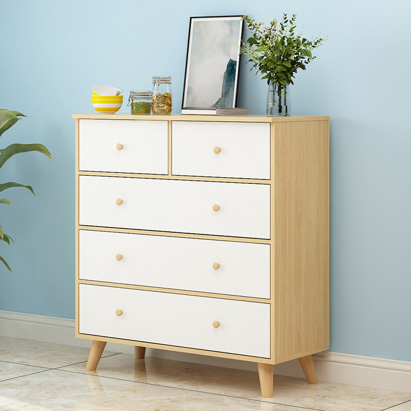 Commode de rangement contemporaine en bois avec 4/5/9 tiroirs