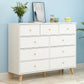 Commode de rangement contemporaine en bois avec 4/5/9 tiroirs