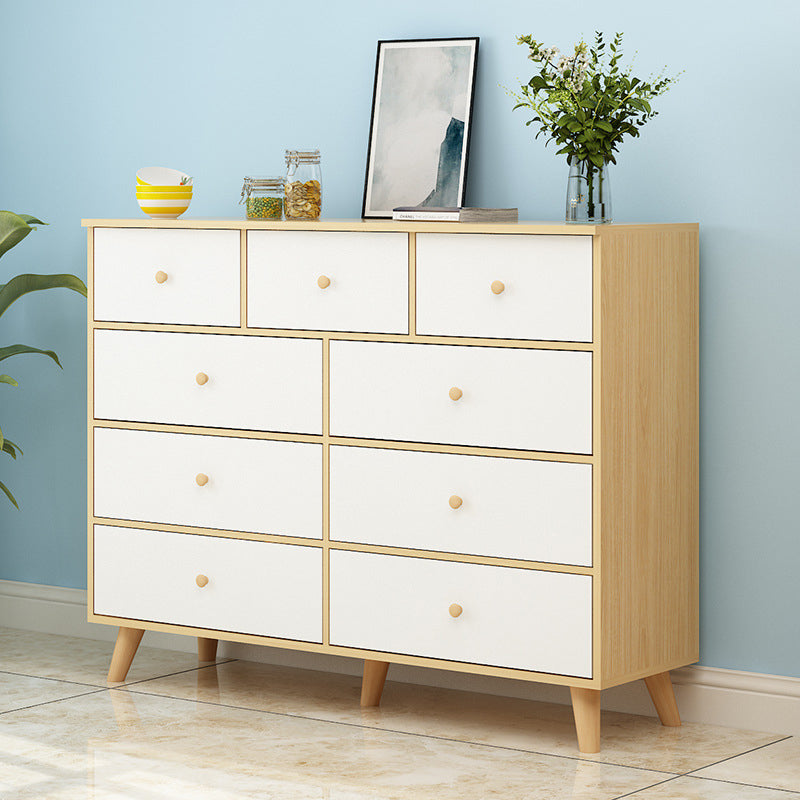 Commode de rangement contemporaine en bois avec 4/5/9 tiroirs