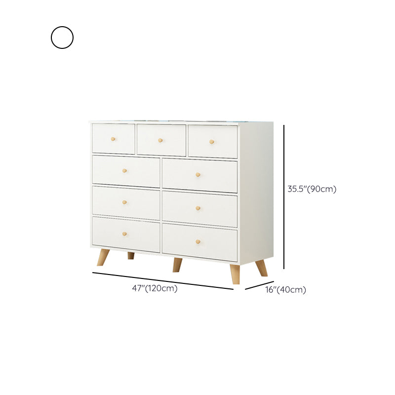 Commode de rangement contemporaine en bois avec 4/5/9 tiroirs