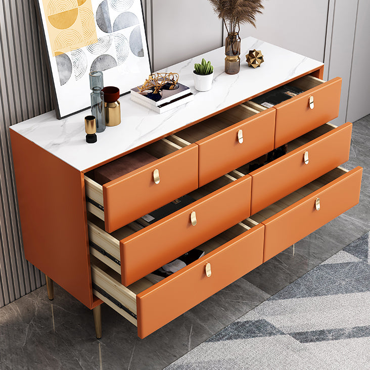 Classic Glam Storage Chest Stone Dresser with 5/6/7 Drawers , 15.6 Inch Width Clearhalo 'Bedroom Furniture' 'Dressers & Chests' 'dressers_chests' 'furn' 'furn_dressers_chests' 'Furniture' 7060488