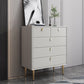 Classic Glam Storage Chest Stone Dresser with 5/6/7 Drawers , 15.6 Inch Width 31"L x 16"W x 37"H Grey Clearhalo 'Bedroom Furniture' 'Dressers & Chests' 'dressers_chests' 'furn' 'furn_dressers_chests' 'Furniture' 7060510