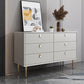 Classic Glam Storage Chest Stone Dresser with 5/6/7 Drawers , 15.6 Inch Width 47"L x 16"W x 30"H Grey Clearhalo 'Bedroom Furniture' 'Dressers & Chests' 'dressers_chests' 'furn' 'furn_dressers_chests' 'Furniture' 7060511