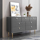 Classic Glam Storage Chest Stone Dresser with 5/6/7 Drawers , 15.6 Inch Width 59"L x 16"W x 30"H Dark Gray Clearhalo 'Bedroom Furniture' 'Dressers & Chests' 'dressers_chests' 'furn' 'furn_dressers_chests' 'Furniture' 7060518