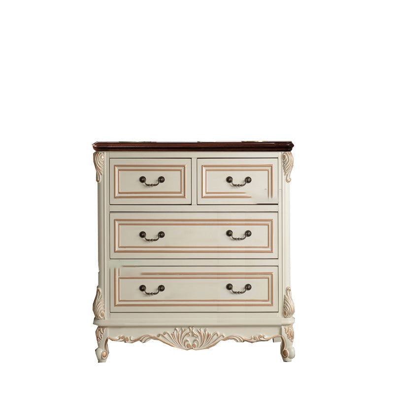 Cómoda de almacenamiento tradicional de madera maciza con 4/5/6/7 cajones