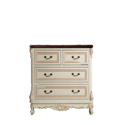 Cómoda de almacenamiento tradicional de madera maciza con 4/5/6/7 cajones