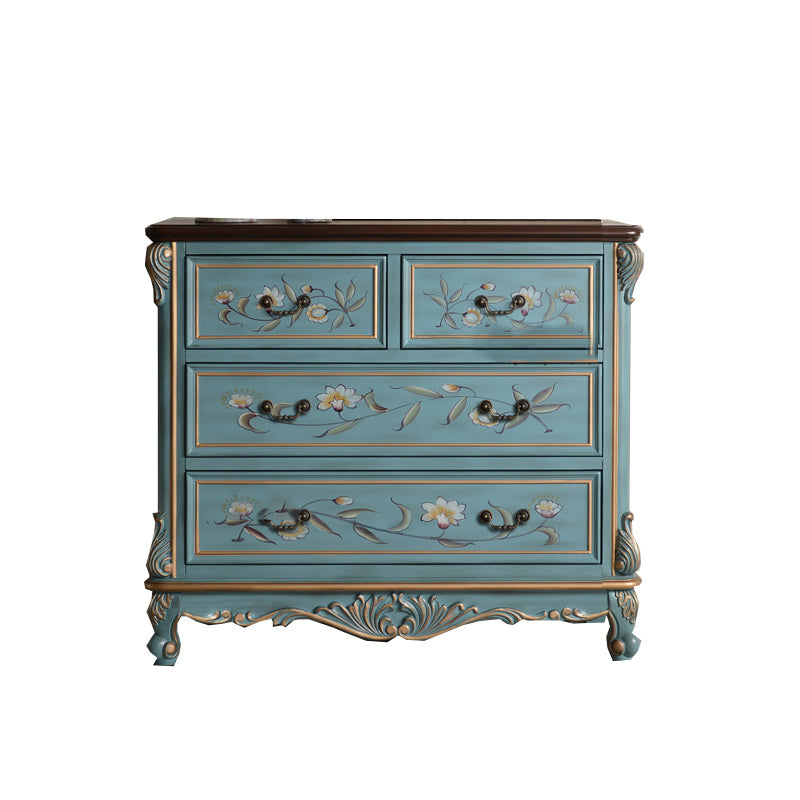 Cómoda de almacenamiento tradicional de madera maciza con 4/5/6/7 cajones