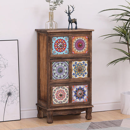 Coastal Storage Chest Solid Wood Dresser with 3/4/5/6 Drawers , 11.7 Inch Width