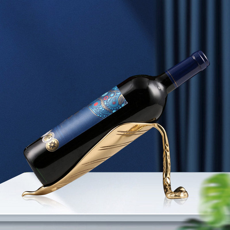 Modern Simple Tabletop Wine Rack Copper Wine Bottle Rack for Kitchen