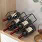 Modern Simple Tabletop Wine Rack Metal Black Wine Bottle Rack voor keuken