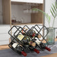 Modern Simple Tabletop Wine Rack Metal Black Wine Bottle Rack voor keuken
