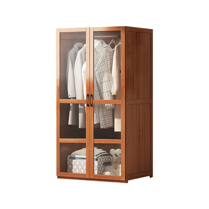 Modern Style Wardrobe Cabinet Wood Clothes Rail Wardrobe Armoire