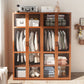 Modern Style Wardrobe Cabinet Wood Clothes Rail Wardrobe Armoire