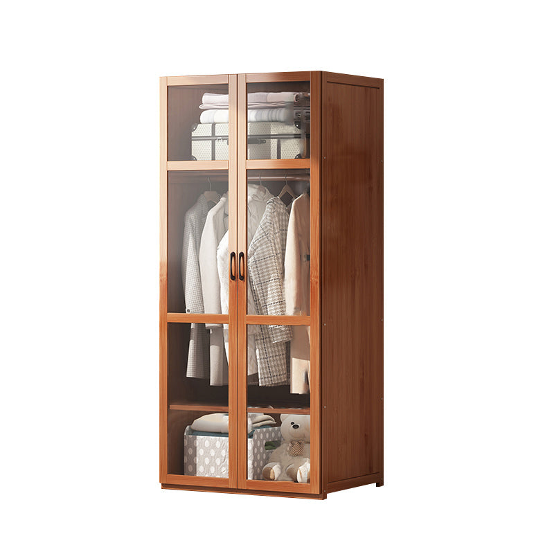 Modern Style Wardrobe Cabinet Wood Clothes Rail Wardrobe Armoire
