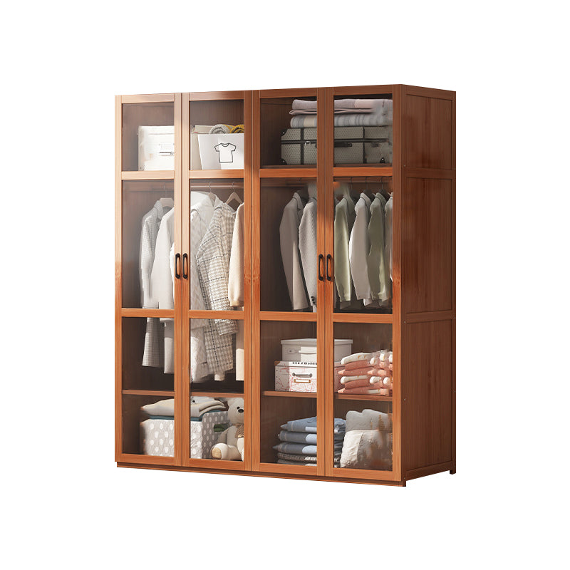 Modern Style Wardrobe Cabinet Wood Clothes Rail Wardrobe Armoire