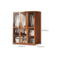 Modern Style Wardrobe Cabinet Wood Clothes Rail Wardrobe Armoire