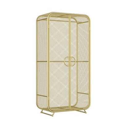 Modern Style Wardrobe Closet Metal Wardrobe Cabinet for Bedroom Gold Clearhalo 'Armoires & Wardrobes' 'armoires_wardrobes' 'Bedroom Furniture' 'furn' 'furn_armoires_wardrobes' 'Furniture' 7061452