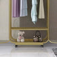 Modern Style Wardrobe Closet Metal Wardrobe Cabinet for Bedroom Clearhalo 'Armoires & Wardrobes' 'armoires_wardrobes' 'Bedroom Furniture' 'furn' 'furn_armoires_wardrobes' 'Furniture' 7061456
