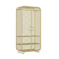 Modern Style Wardrobe Closet Metal Wardrobe Cabinet for Bedroom 31.5"L x 20"W x 75"H Metallic Clearhalo 'Armoires & Wardrobes' 'armoires_wardrobes' 'Bedroom Furniture' 'furn' 'furn_armoires_wardrobes' 'Furniture' 7061463