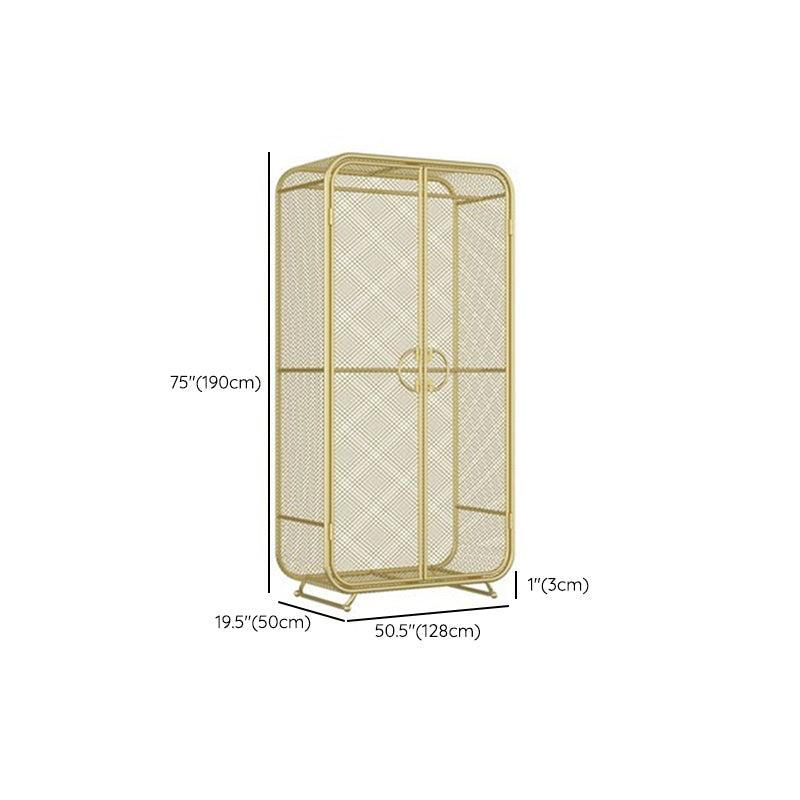 Modern Style Wardrobe Closet Metal Wardrobe Cabinet for Bedroom Clearhalo 'Armoires & Wardrobes' 'armoires_wardrobes' 'Bedroom Furniture' 'furn' 'furn_armoires_wardrobes' 'Furniture' 7061469