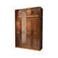 French Country Style Ward Armoire Wooden Wardrobe for Bedroom Armoire with Top Cabinet 67"L x 24"W x 83"H Brown Clearhalo 'Armoires & Wardrobes' 'armoires_wardrobes' 'Bedroom Furniture' 'furn' 'furn_armoires_wardrobes' 'Furniture' 7061545