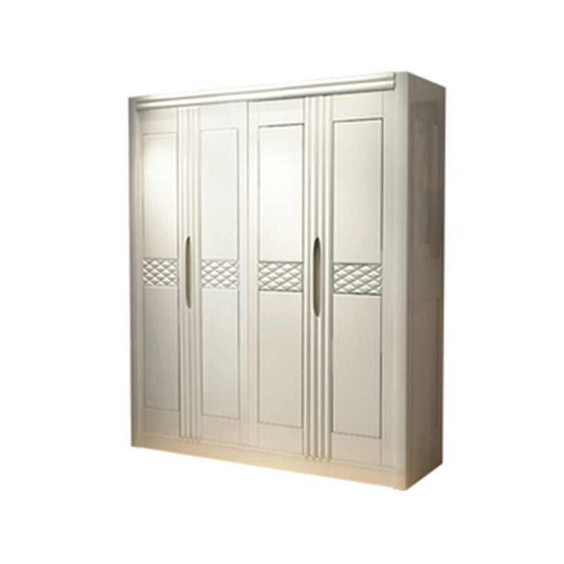 French Country Style Ward Armoire Wooden Wardrobe for Bedroom Armoire 67"L x 24"W x 83"H White Clearhalo 'Armoires & Wardrobes' 'armoires_wardrobes' 'Bedroom Furniture' 'furn' 'furn_armoires_wardrobes' 'Furniture' 7061551