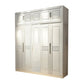French Country Style Ward Armoire Wooden Wardrobe for Bedroom Armoire with Top Cabinet 82"L x 24"W x 83"H White Clearhalo 'Armoires & Wardrobes' 'armoires_wardrobes' 'Bedroom Furniture' 'furn' 'furn_armoires_wardrobes' 'Furniture' 7061560