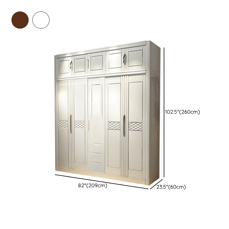 French Country Style Ward Armoire Wooden Wardrobe for Bedroom Clearhalo 'Armoires & Wardrobes' 'armoires_wardrobes' 'Bedroom Furniture' 'furn' 'furn_armoires_wardrobes' 'Furniture' 7061569