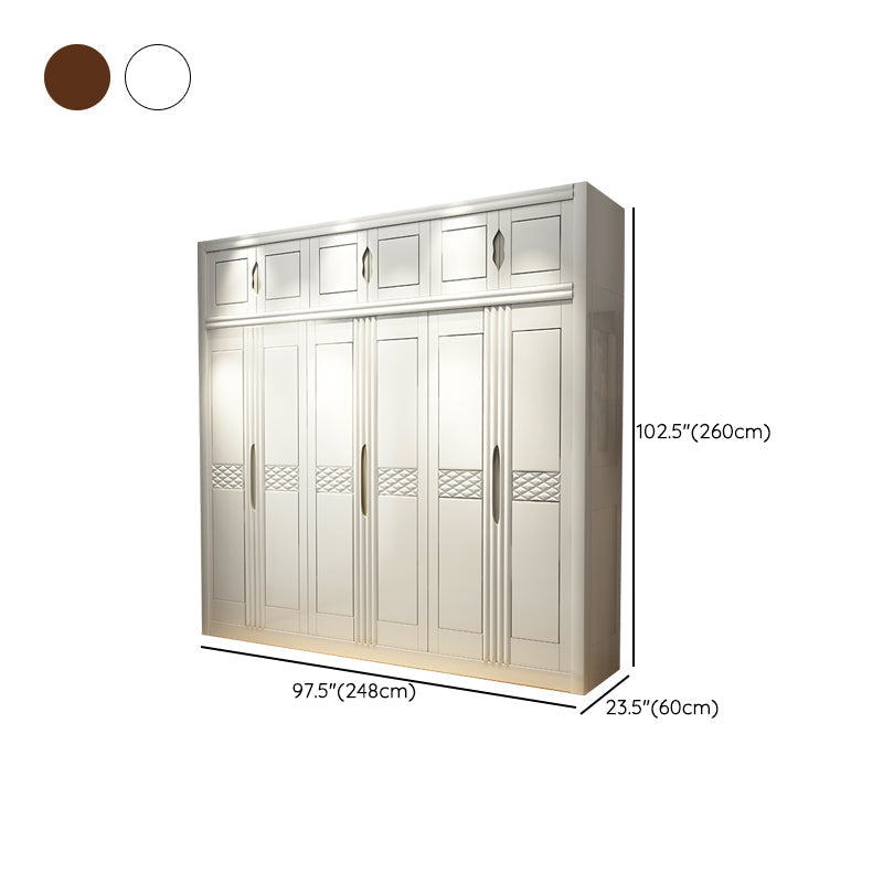 French Country Style Ward Armoire Wooden Wardrobe for Bedroom Clearhalo 'Armoires & Wardrobes' 'armoires_wardrobes' 'Bedroom Furniture' 'furn' 'furn_armoires_wardrobes' 'Furniture' 7061570