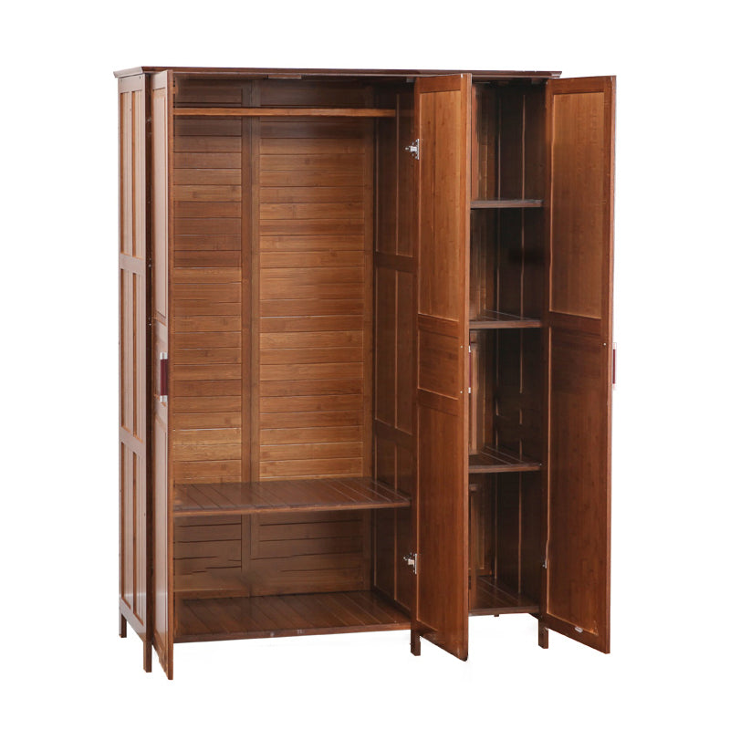 Modern Style Wardrobe Cabinet Wood Clothes Rail Wardrobe Armoire for Bedroom
