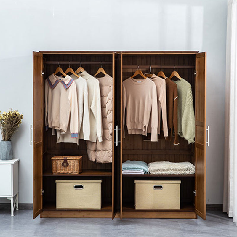Modern Style Wardrobe Cabinet Wood Clothes Rail Wardrobe Armoire for Bedroom