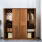 Modern Style Wardrobe Cabinet Wood Clothes Rail Wardrobe Armoire for Bedroom