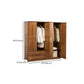 Modern Style Wardrobe Cabinet Wood Clothes Rail Wardrobe Armoire for Bedroom