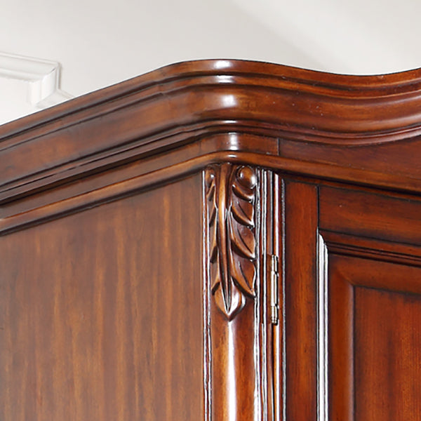 French Country Wardrobe Armoire Wood Wardrobe Closet for Bedroom