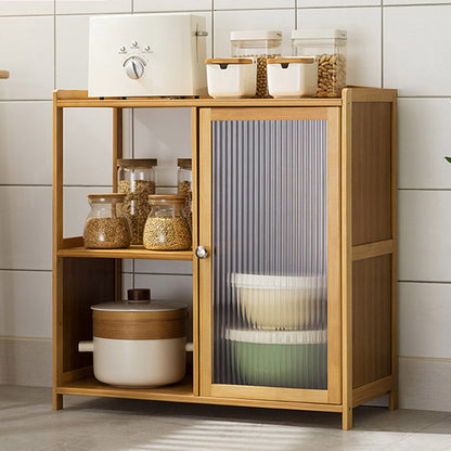 Modern Porte acriliche Dining Server Scheda in legno con archiviazione aperta