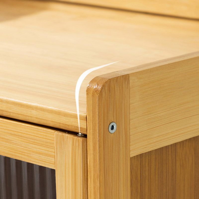 Modern Porte acriliche Dining Server Scheda in legno con archiviazione aperta