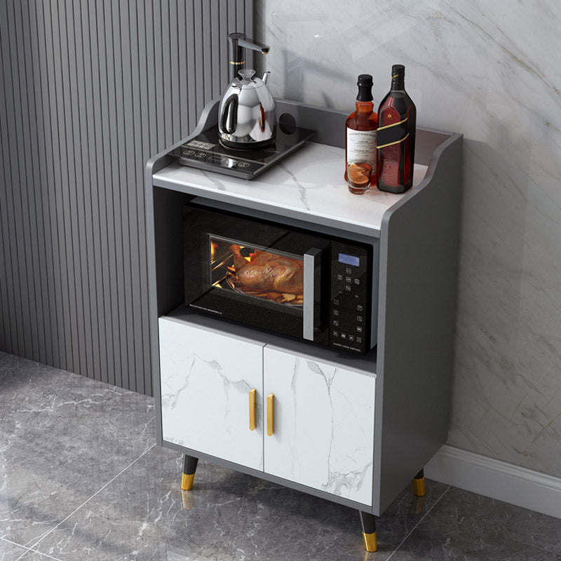 Stone Top Sideboard Modern Engineered Wood Side Board for Kitchen Use 24"L x 16"W x 39"H White Clearhalo 'buffet_sideboard' 'Buffets & Sideboards' 'furn' 'furn_buffet_sideboard' 'Furniture' 'Kitchen & Dining Furniture' 7061681