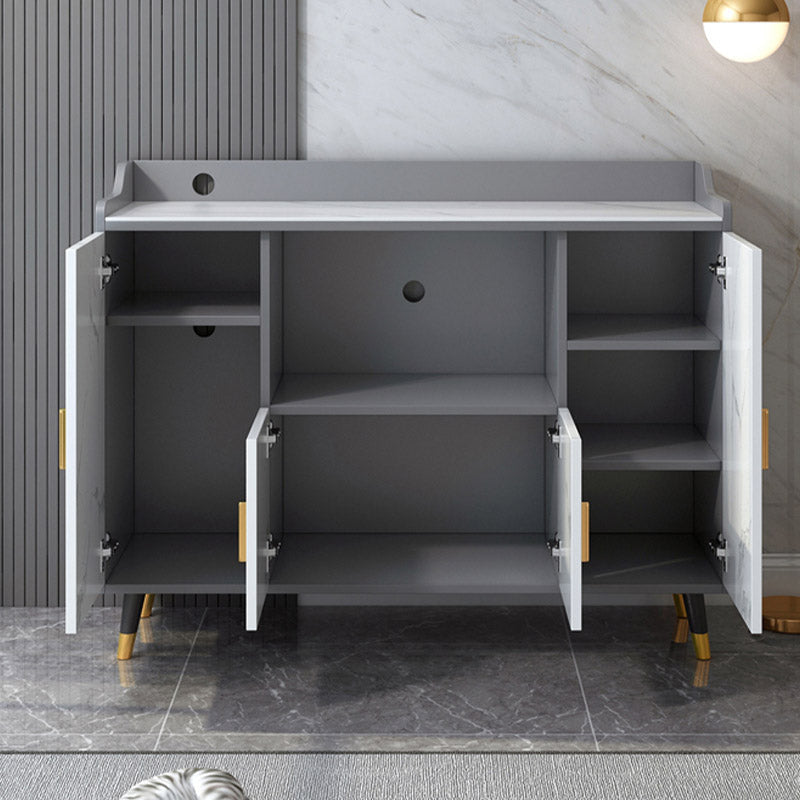 Stone Top Sideboard Modern Engineered Wood Side Board for Kitchen Use Clearhalo 'buffet_sideboard' 'Buffets & Sideboards' 'furn' 'furn_buffet_sideboard' 'Furniture' 'Kitchen & Dining Furniture' 7061694