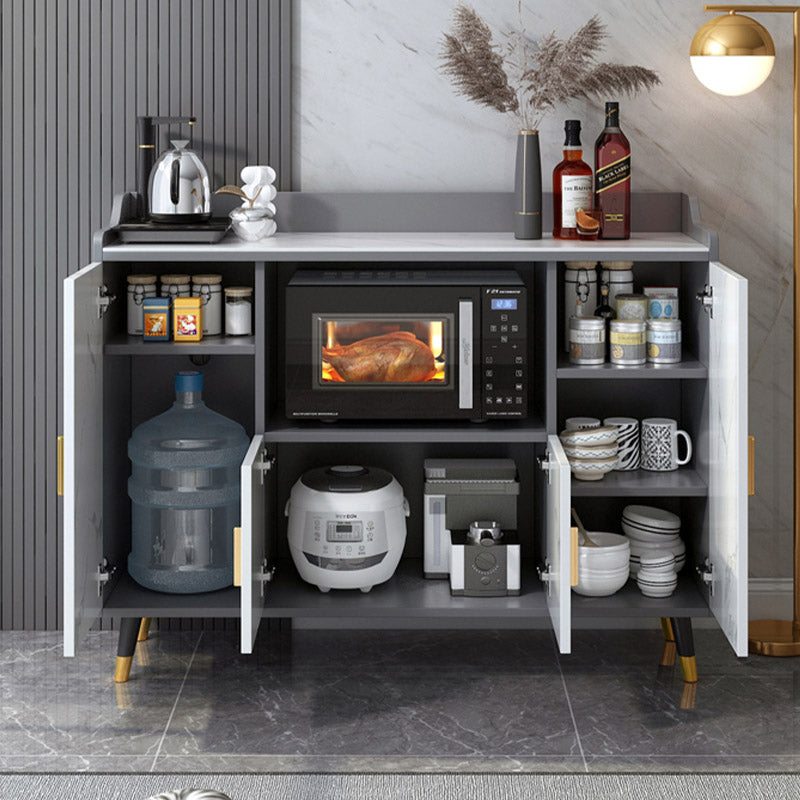 Stone Top Sideboard Modern Engineered Wood Side Board for Kitchen Use Clearhalo 'buffet_sideboard' 'Buffets & Sideboards' 'furn' 'furn_buffet_sideboard' 'Furniture' 'Kitchen & Dining Furniture' 7061695